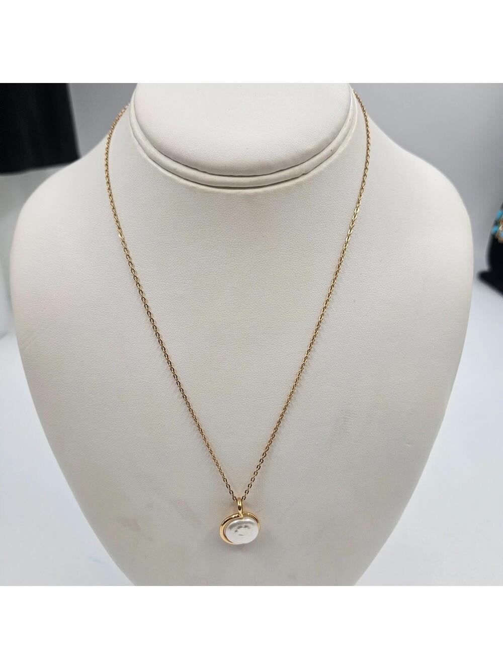 Vintage Mallorca Cameo Mother Pearl Pendant Necklace 925 Vermeil Sterling Spain